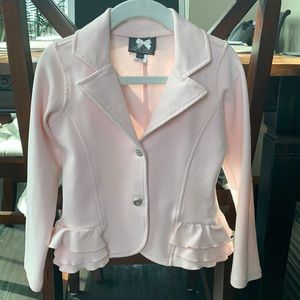 Little girls pale pink dress jacket